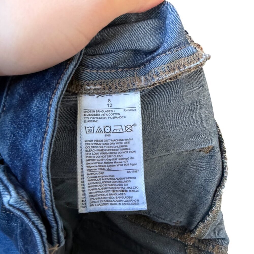 Gap True Skinny Maternity Jeans Sz 8 Regular Side Panel - Picture 5 of 7